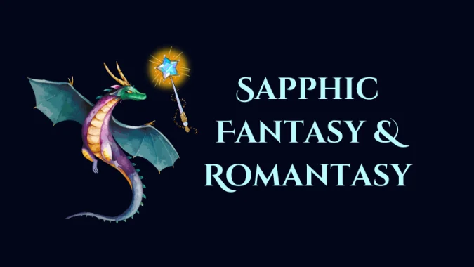 An illustration of a colorful flying dragon facing a flowing wand with the page title written in purple right beside it on a black background